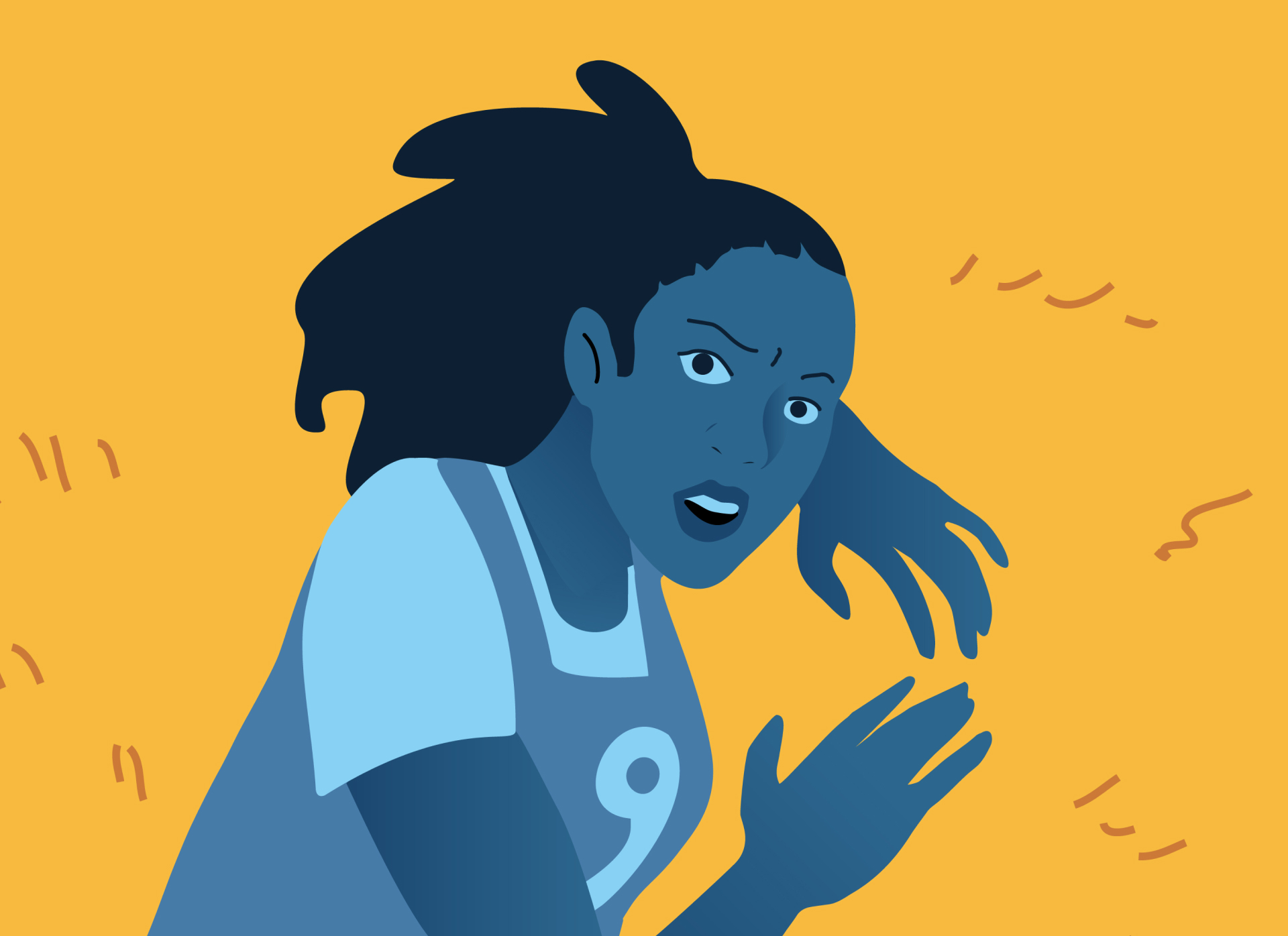 Background with geometric shapes floating